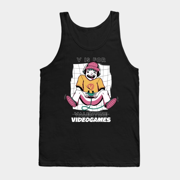 V is for Videogames Tank Top by Planet of Tees